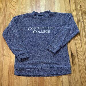 CONNETICUT COLLEGE CREWNECK PULLOVER Sweatshirt Size LARGE WOOLLY THREADS - USA